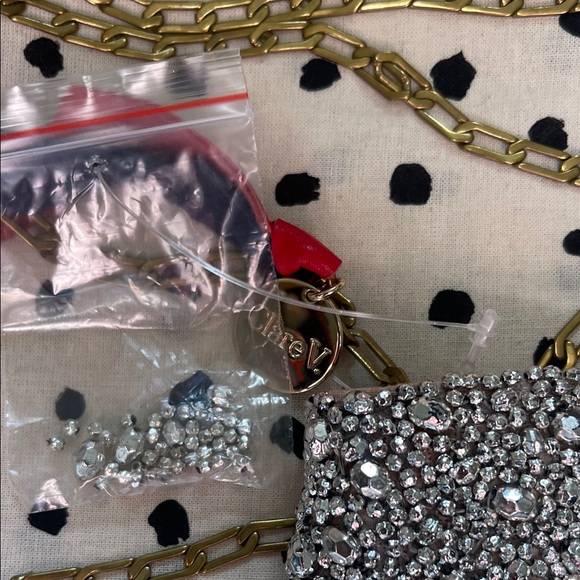 Clare V Estelle- Silver Clutch with Gold Chain - Picture 4 of 4